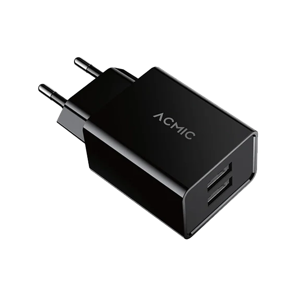 Acmic CWC02 Dual USB Power Adapter Charger 12W