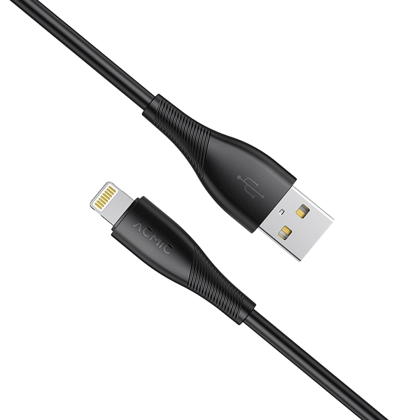 acmic_dayline_cml100_blk_2 Acmic Dayline CML100 Kabel Data Fast Charging USB A to Lightning - Black