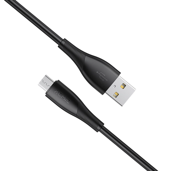 acmic_dayline_cmm100_blk_2 Acmic Dayline CMM100 Kabel Data Fast Charging USB A to Micro USB - Black